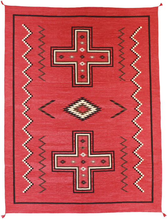 8.5 x 11.2 - Navajo Fine/Wool Kilim Rectangle - Finest Hand-Made Quality Wool — 63028