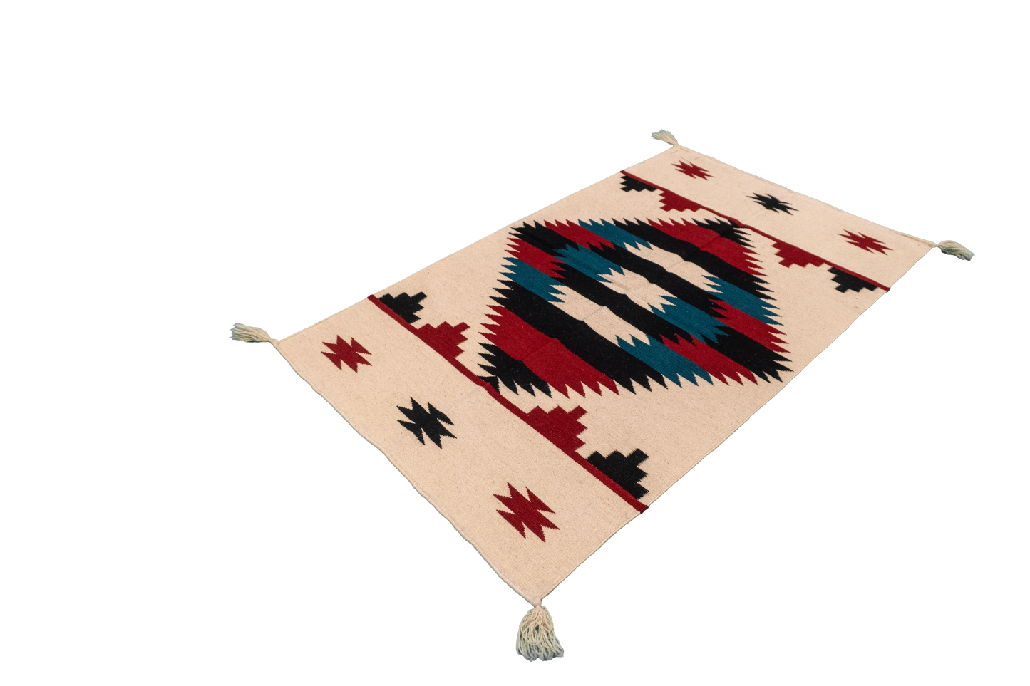 W 3 L 5 Kilim 100% Wool Hand-Woven Navajo Design - 63033