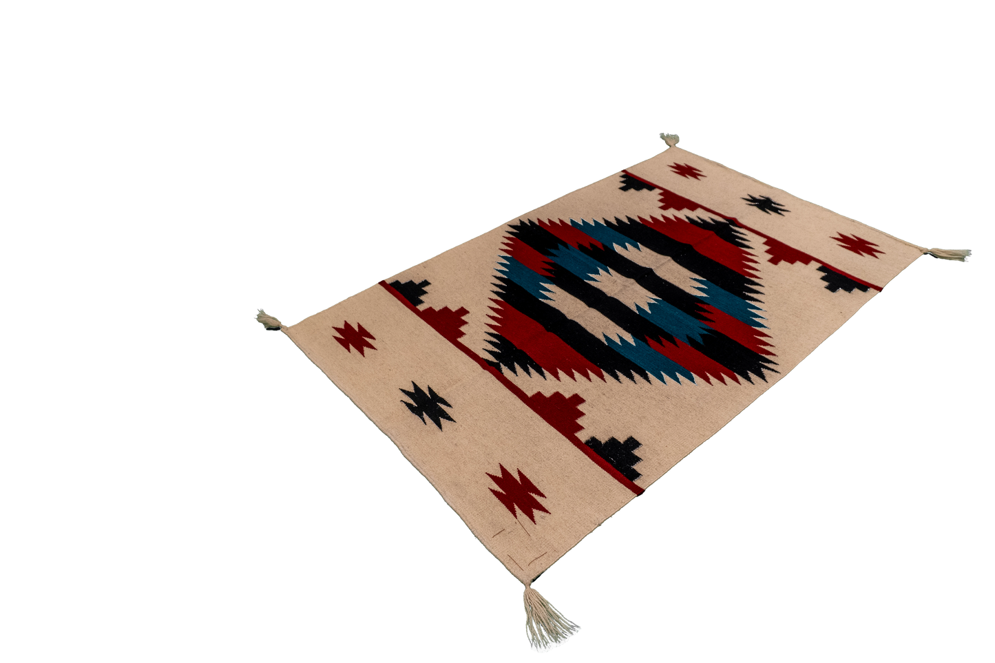 W 3 L 5 Kilim 100% Wool Hand-Woven Navajo Design - 63033