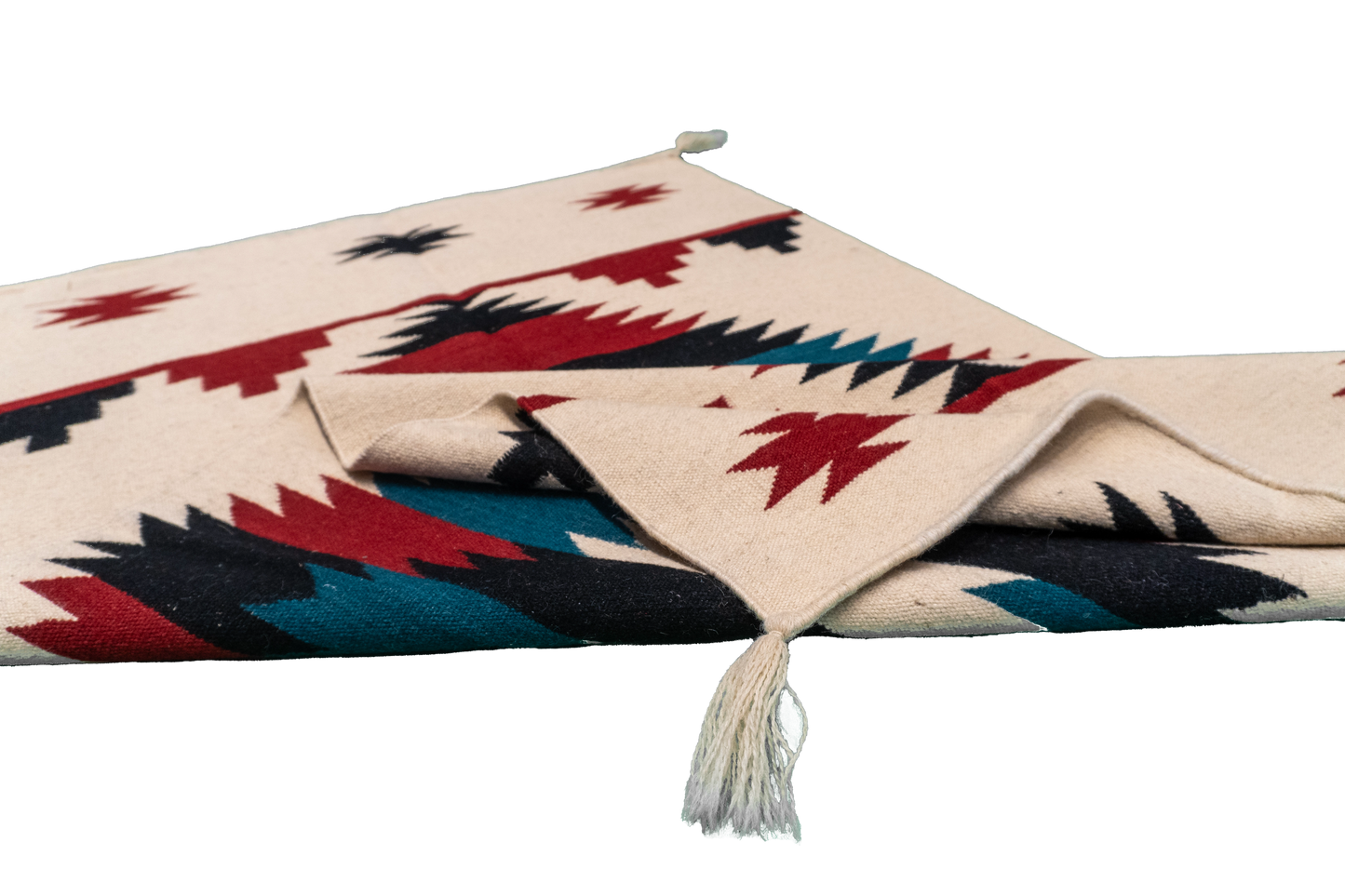 W 3 L 5 Kilim 100% Wool Hand-Woven Navajo Design - 63033