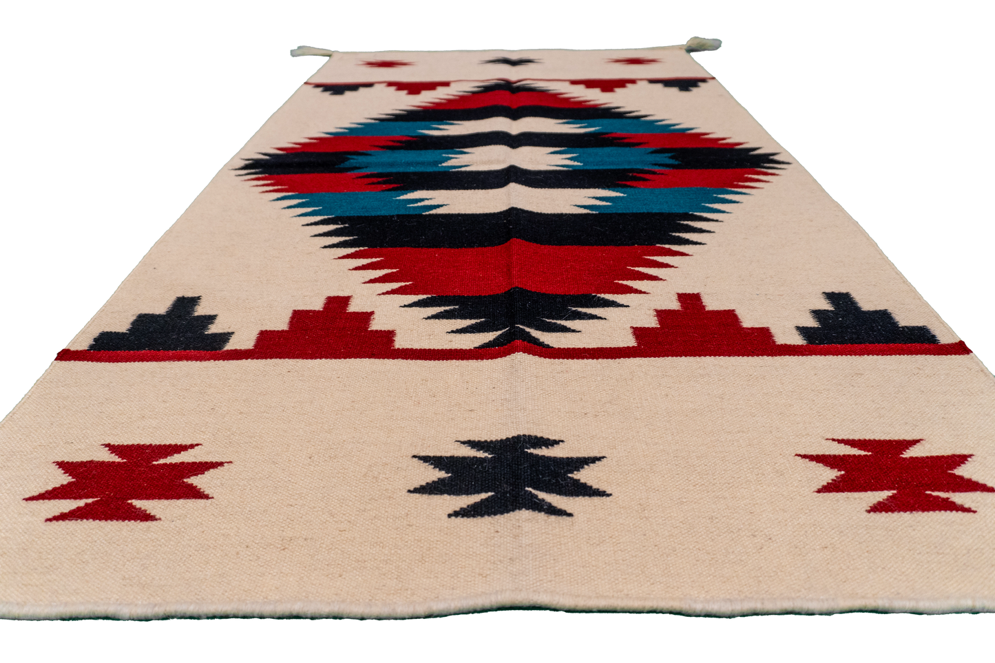 W 3 L 5 Kilim 100% Wool Hand-Woven Navajo Design - 63033