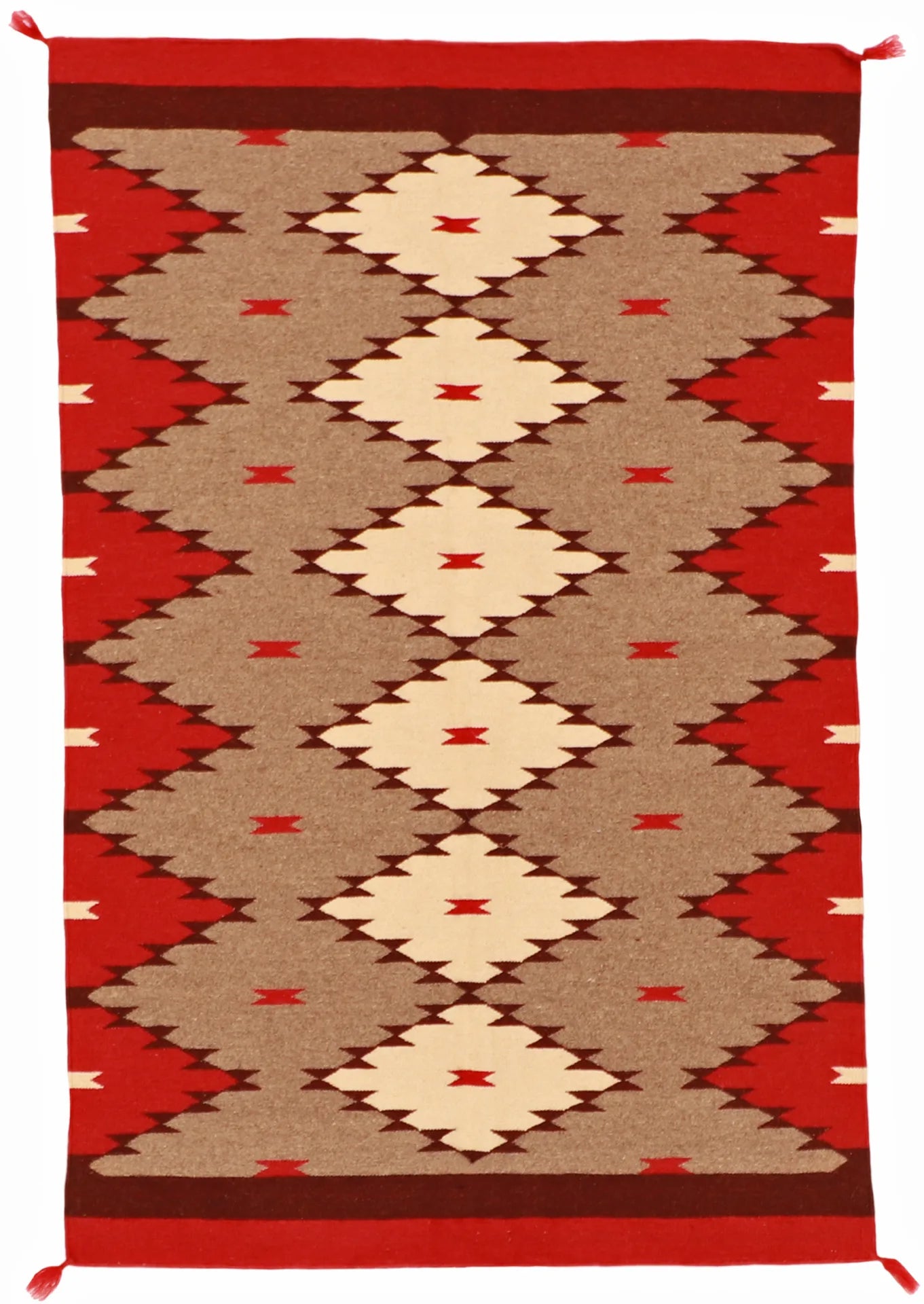 3.10 x 6 - Navajo Fine/Wool Kilim Rectangle - Finest Hand-Made Quality Wool — 63034