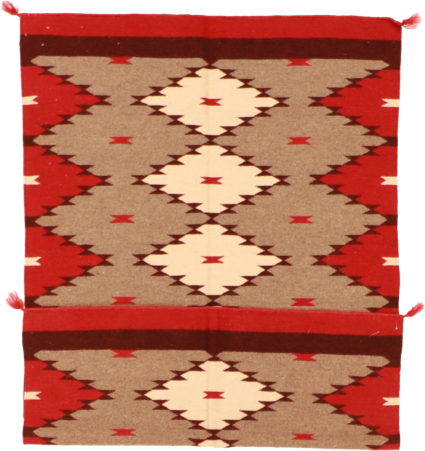 W 3.10 - L 6 - Navajo Fine/Wool Kilim Rectangle - Finest Hand-Made Quality Wool - 63034