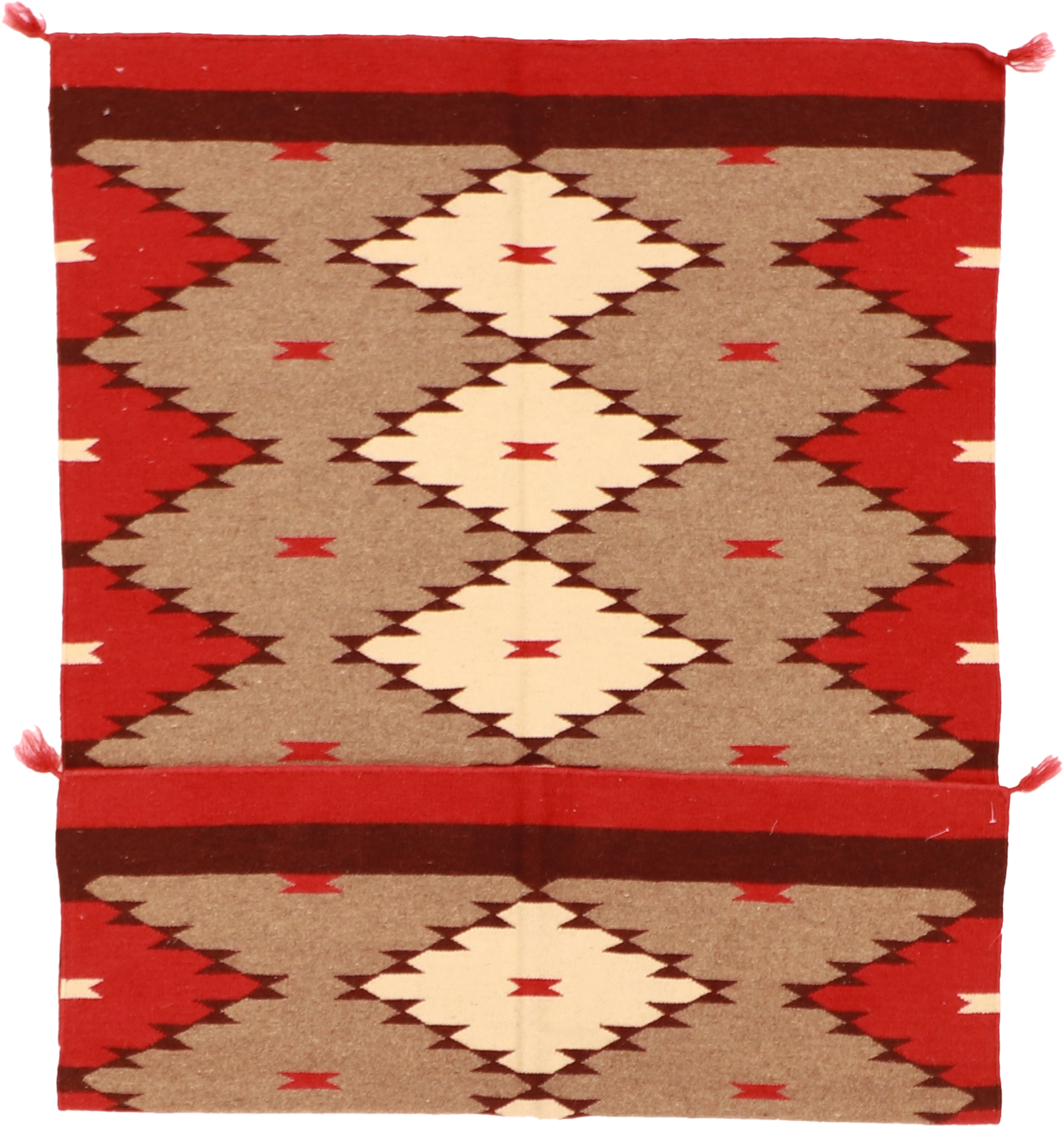 W 3.10 - L 6 - Navajo Fine/Wool Kilim Rectangle - Finest Hand-Made Quality Wool - 63034