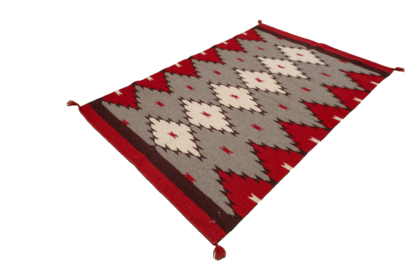 W 3.10 - L 6 - Navajo Fine/Wool Kilim Rectangle - Finest Hand-Made Quality Wool - 63034
