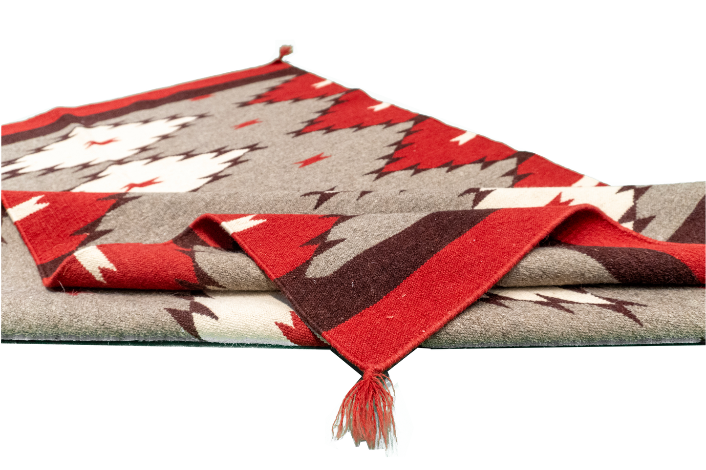 W 3.10 - L 6 - Navajo Fine/Wool Kilim Rectangle - Finest Hand-Made Quality Wool - 63034