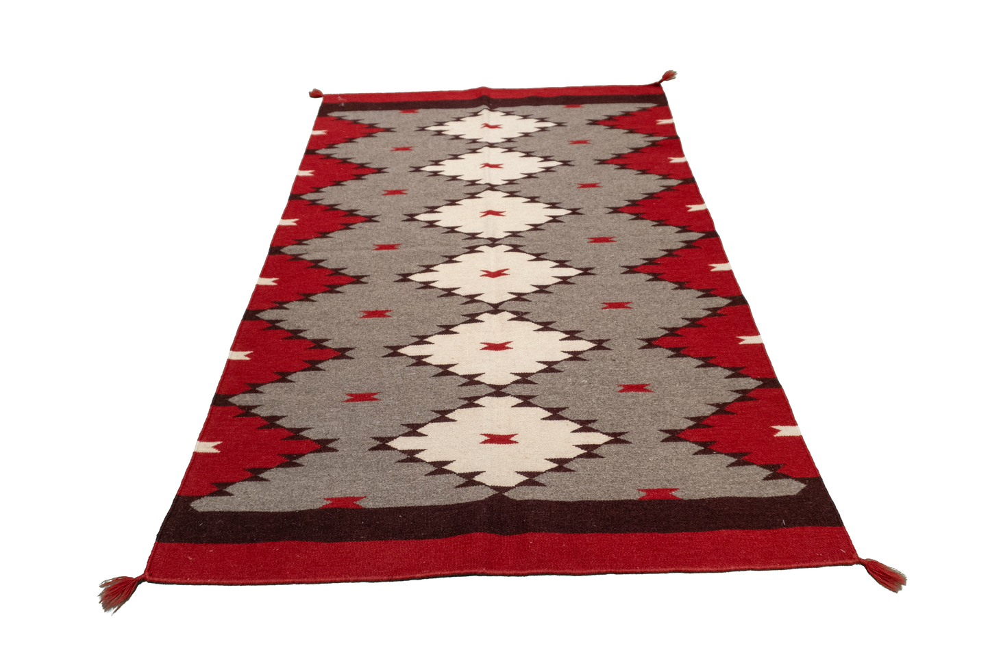 W 3.10 - L 6 - Navajo Fine/Wool Kilim Rectangle - Finest Hand-Made Quality Wool - 63034