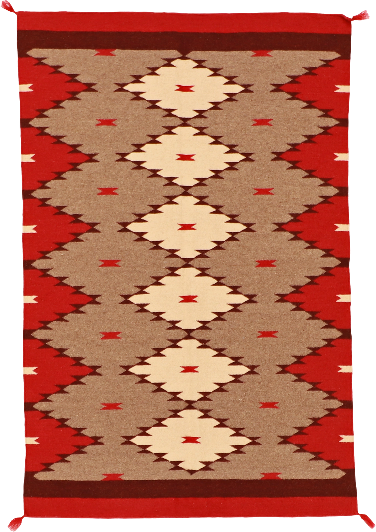 W 3.10 L 6 Kilim 100% Wool Hand-Woven Navajo Design - 63034