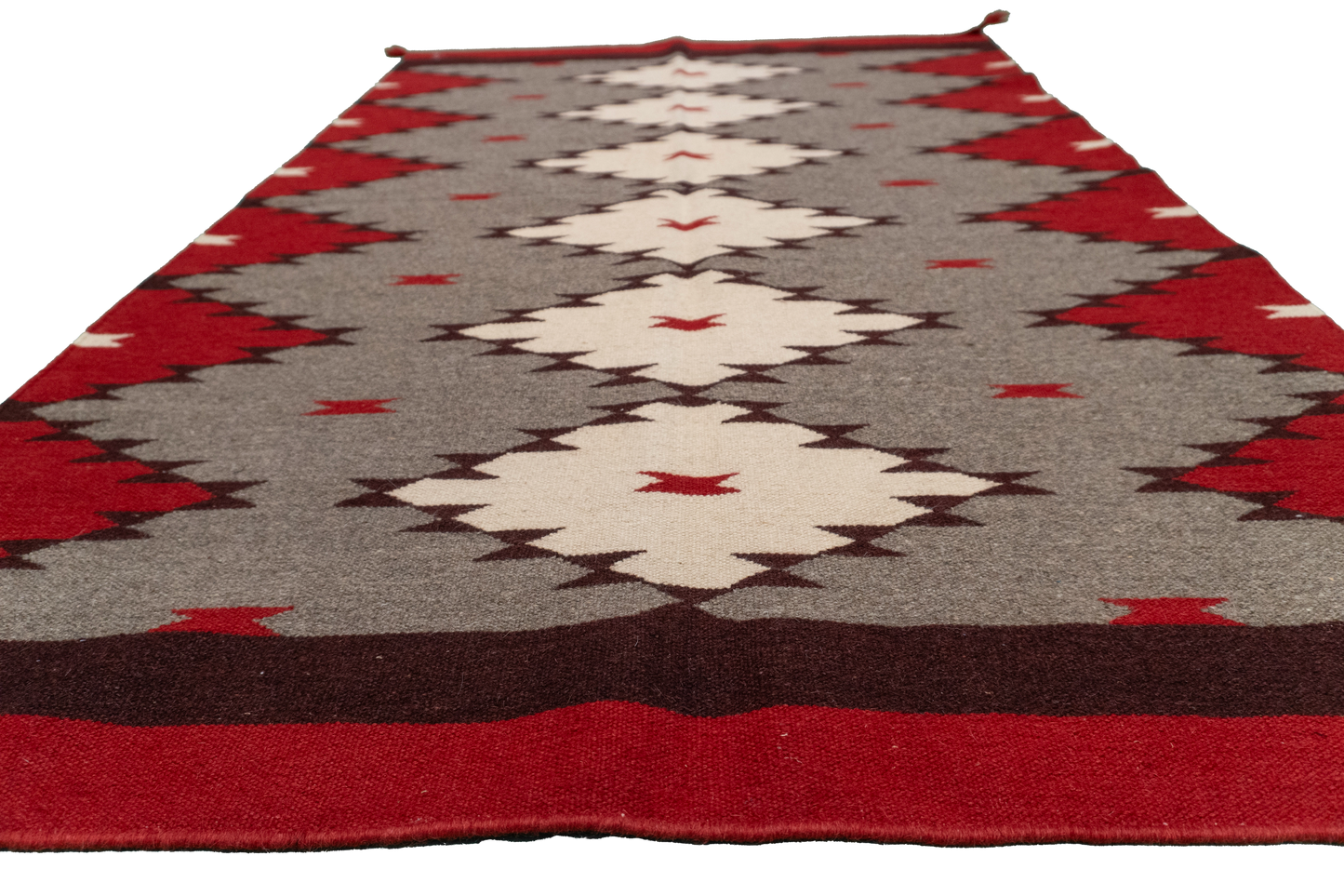 W 3.10 - L 6 - Navajo Fine/Wool Kilim Rectangle - Finest Hand-Made Quality Wool - 63034