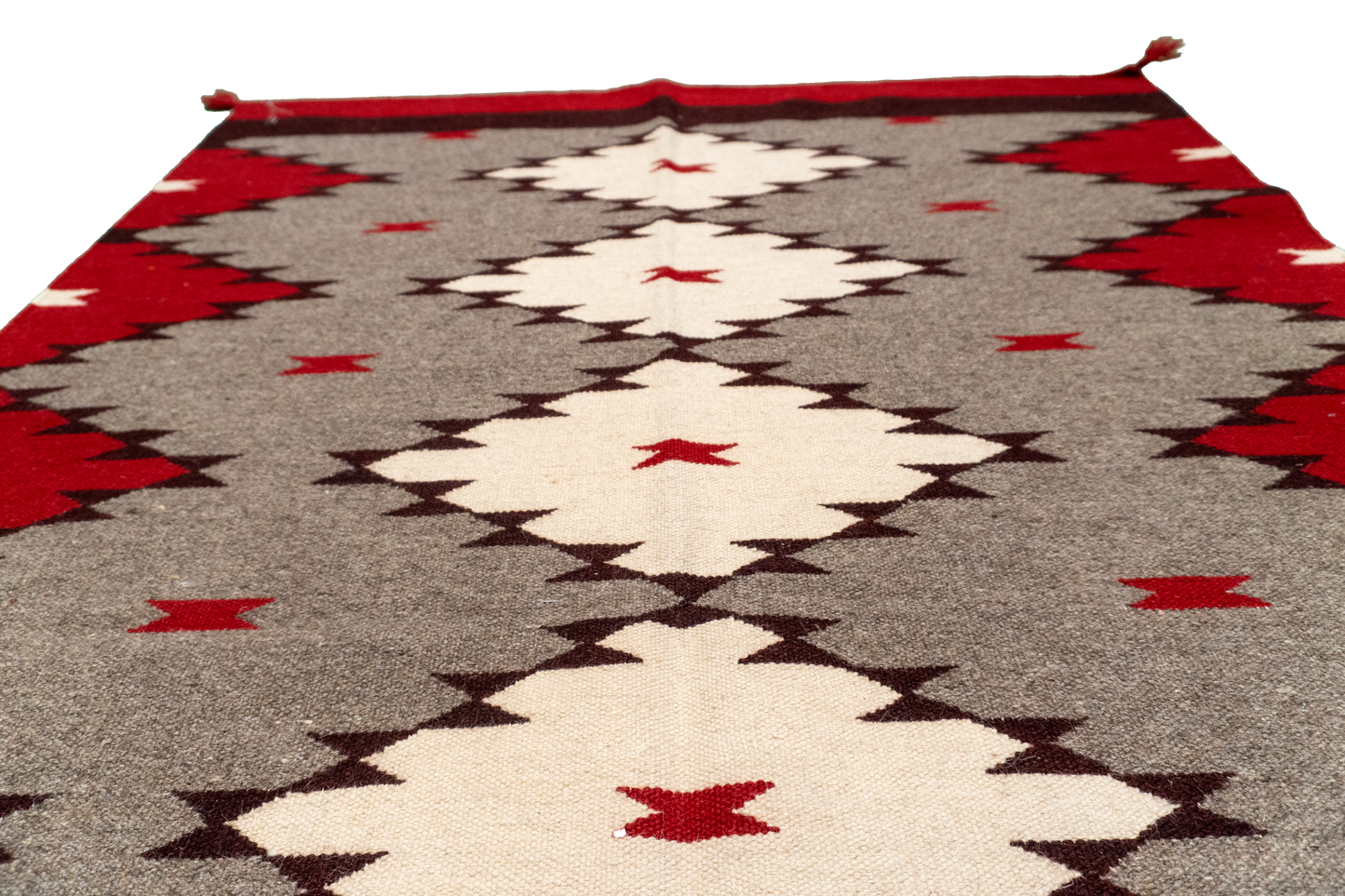 W 3.10 - L 6 - Navajo Fine/Wool Kilim Rectangle - Finest Hand-Made Quality Wool - 63034