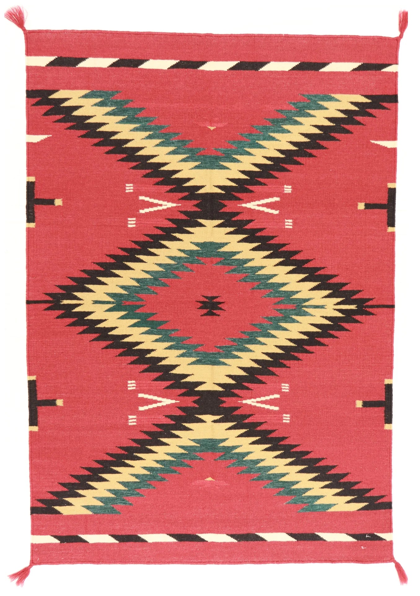 4.3 x 6 - Navajo Fine/Wool Kilim Rectangle - Finest Hand-Made Quality Wool — 63038
