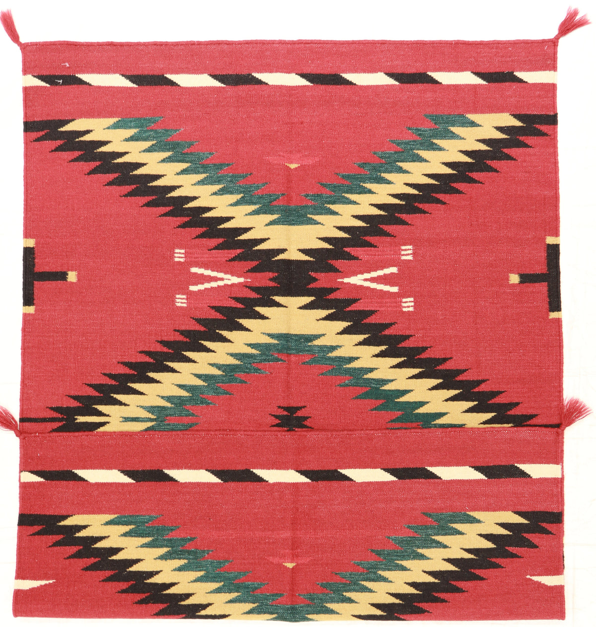 W 4.3 L 6 Kilim 100% Wool Hand-Woven Navajo Design - 63038