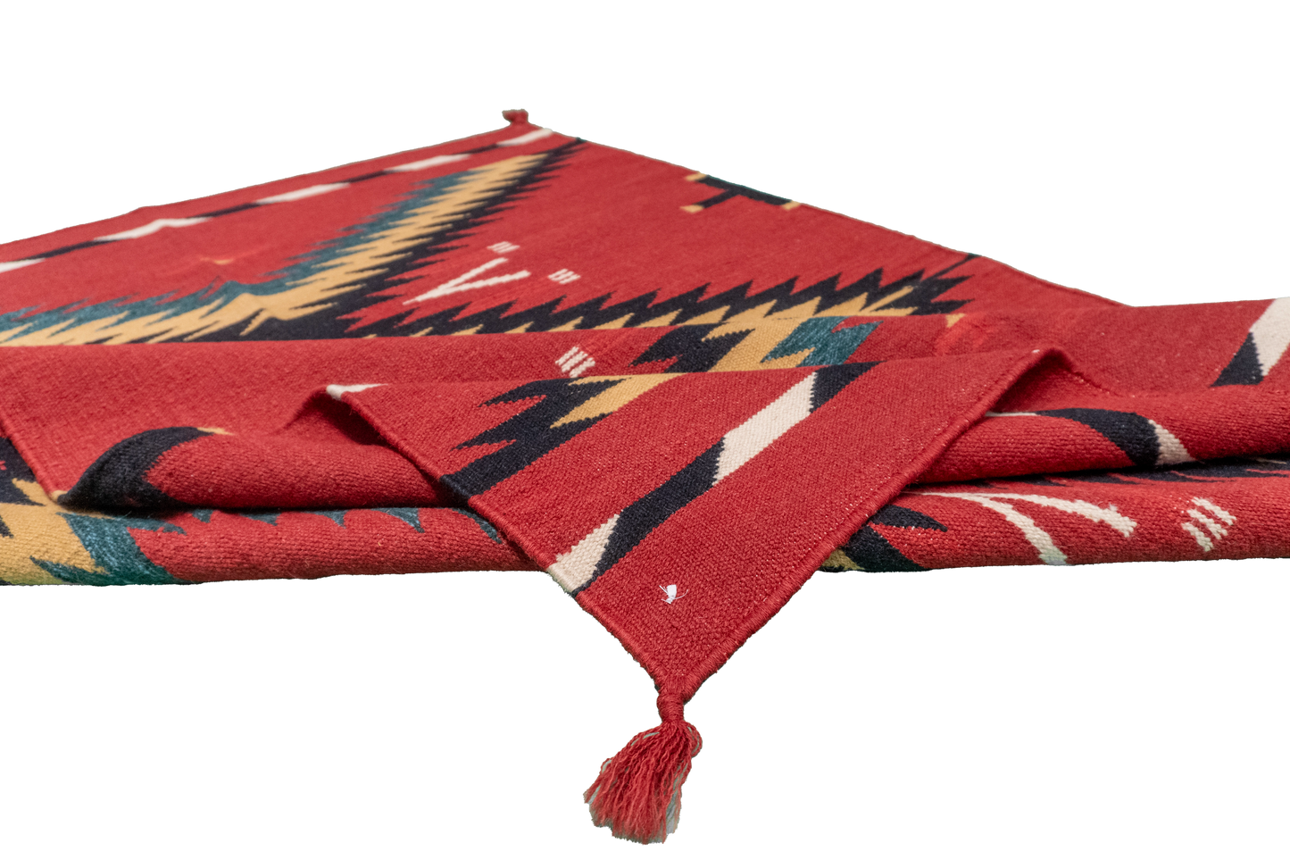 W 4.3 - L 6 - Navajo Fine/Wool Kilim Rectangle - Finest Hand-Made Quality Wool - 63038