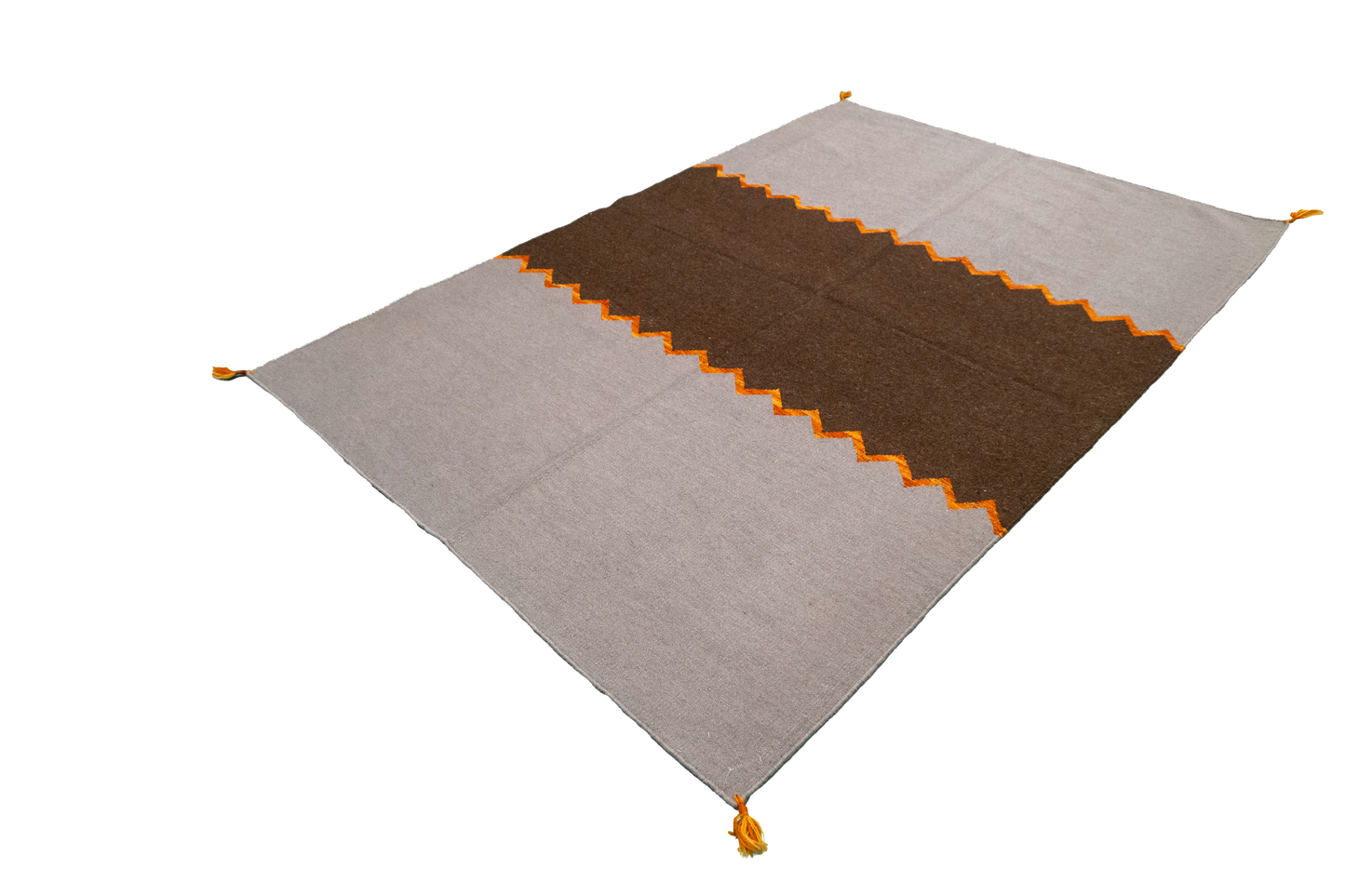 W 4.5 - L 6.7 - Kilim Fine/Wool Kilim Rectangle - Finest Hand-Made Quality Wool - 63044