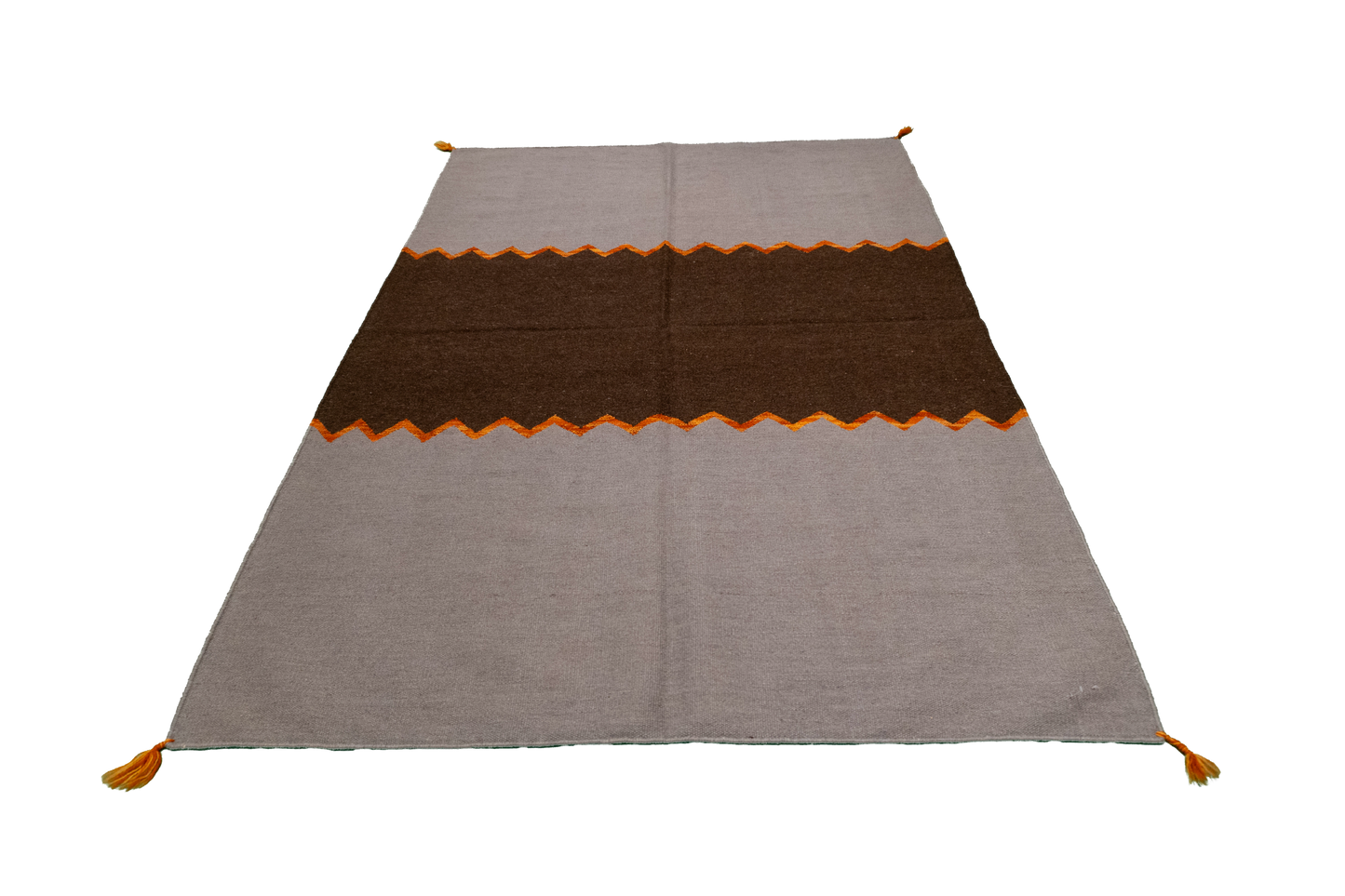 W 4.5 - L 6.7 - Kilim Fine/Wool Kilim Rectangle - Finest Hand-Made Quality Wool - 63044