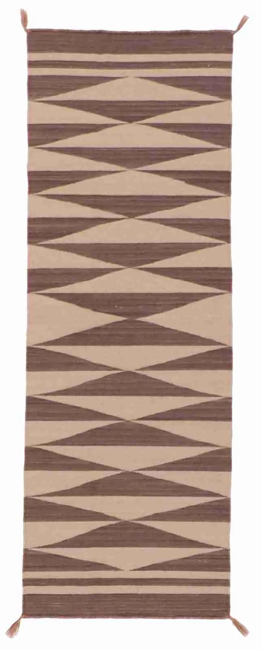 2.1 x 6.1 - Navajo Fine/Wool Kilim Rectangle - Finest Hand-Made Quality Wool — 63058