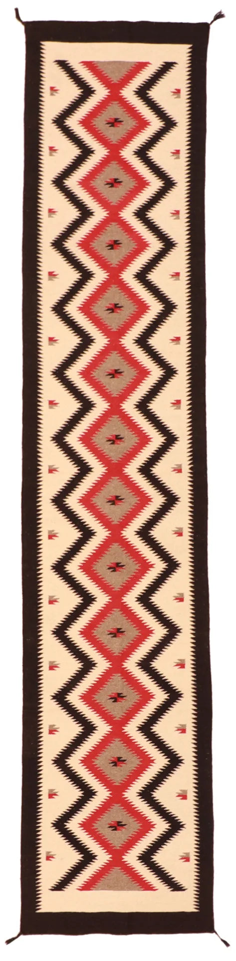 2.7 x 12 - Navajo Fine/Wool Kilim Rectangle - Finest Hand-Made Quality Wool — 63059