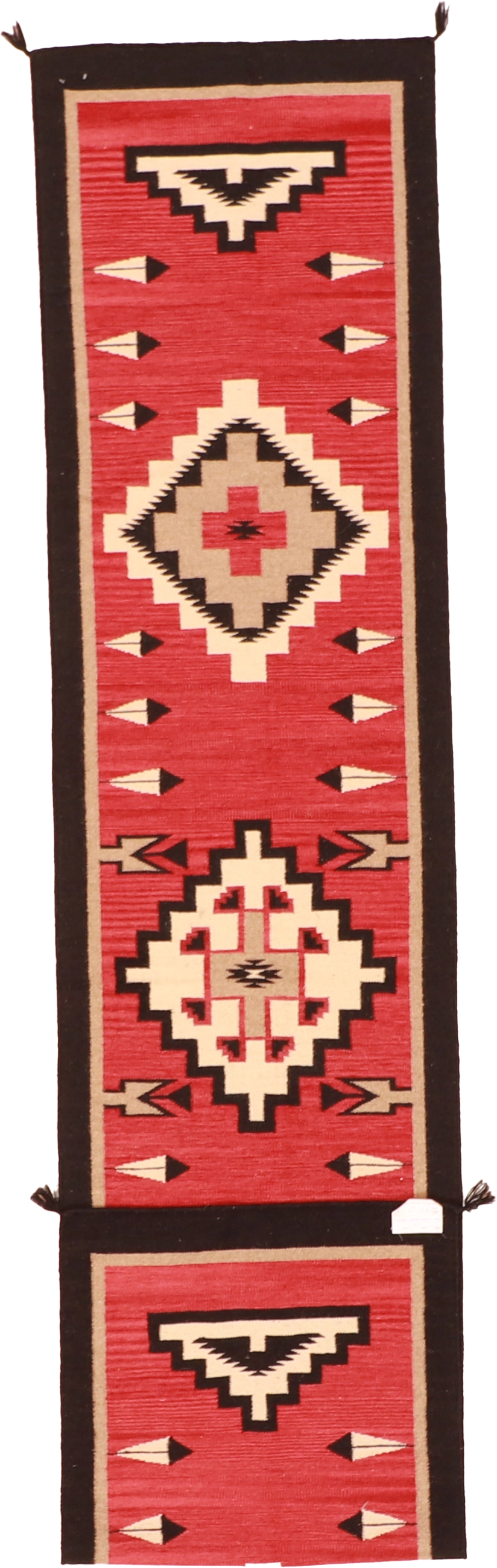W 2.6 L 12 Kilim Runner 100% Wool Hand-Woven Navajo Design - 63061