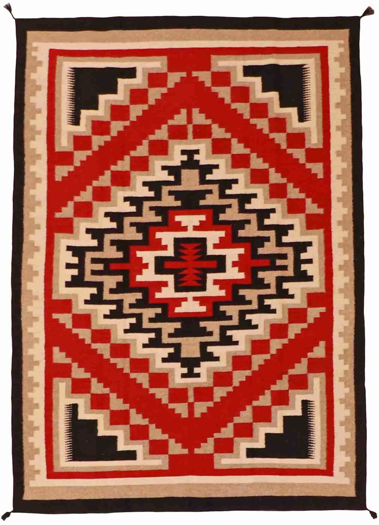 5 x 7.1 - Navajo Fine/Wool Kilim Rectangle - Finest Hand-Made Quality Wool - 63079