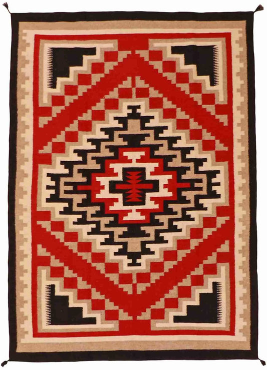 5 x 7.1 - Navajo Fine/Wool Kilim Rectangle - Finest Hand-Made Quality Wool - 63079