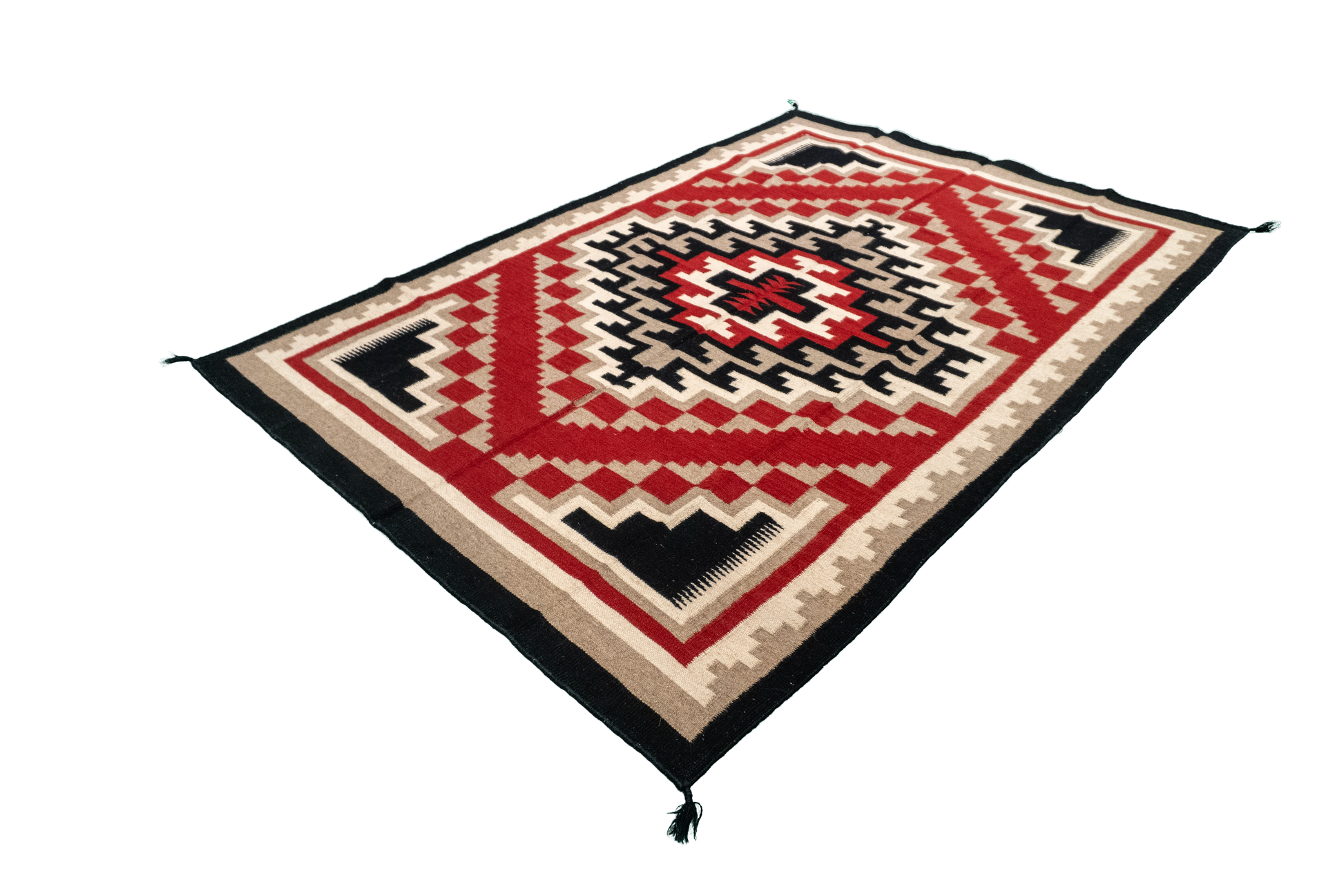 W 5 - L 7.1 - Navajo Fine/Wool Kilim Rectangle - Finest Hand-Made Quality Wool - 63079