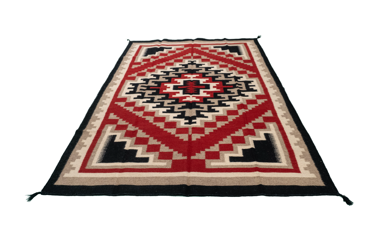 W 5 - L 7.1 - Navajo Fine/Wool Kilim Rectangle - Finest Hand-Made Quality Wool - 63079