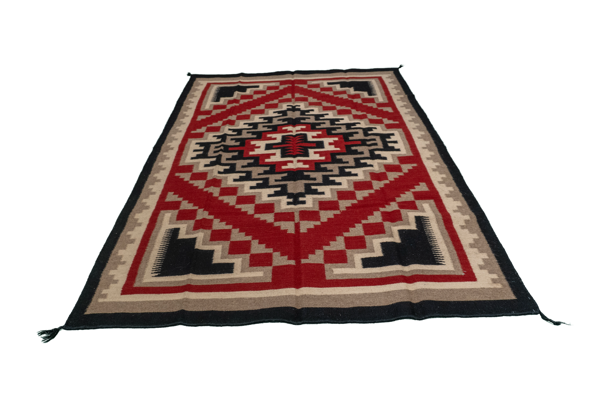 W 5 - L 7.1 - Navajo Fine/Wool Kilim Rectangle - Finest Hand-Made Quality Wool - 63079