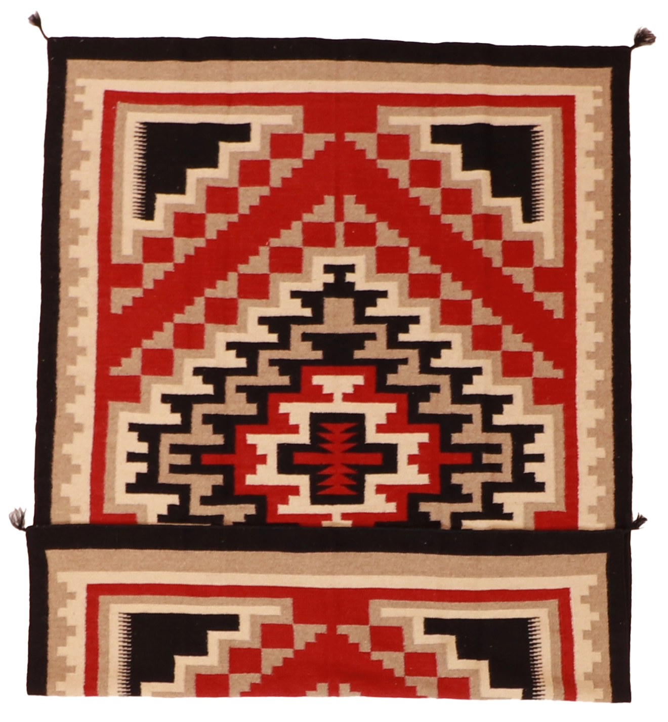 W 5 - L 7.1 - Navajo Fine/Wool Kilim Rectangle - Finest Hand-Made Quality Wool - 63079