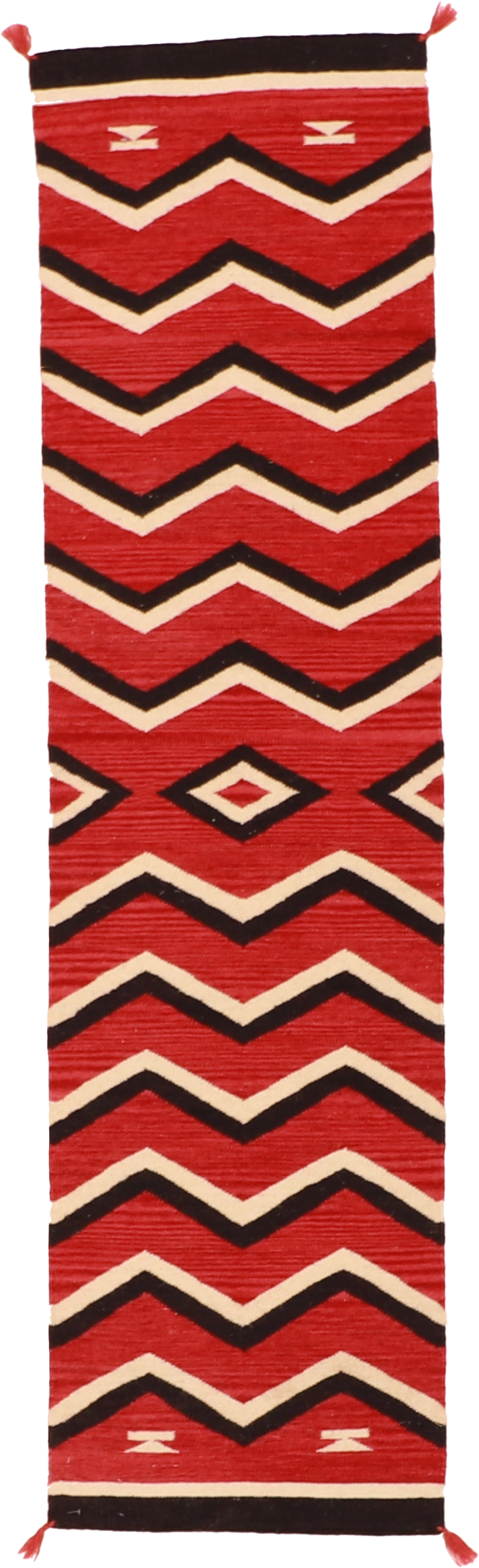 W 2 L 7.10 Kilim Runner 100% Wool Hand-Woven Navajo Design - 63091