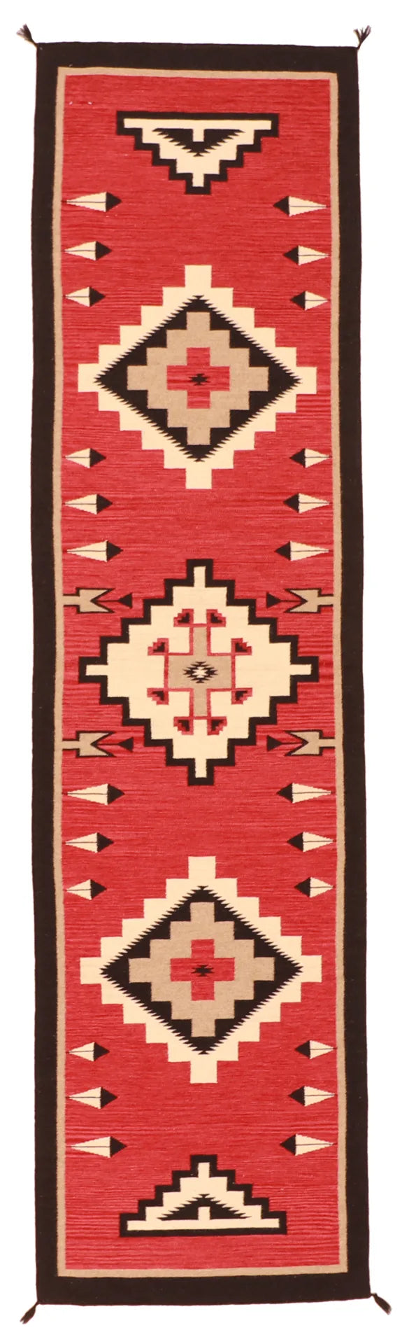 3.1 x 11.10 - Navajo Fine/Wool Kilim Rectangle - Finest Hand-Made Quality Wool — 63092