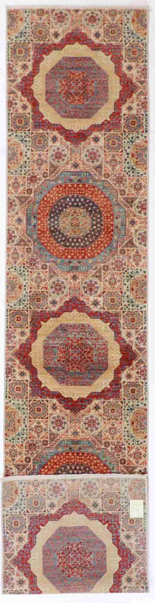 2.1x13.1 - Turkamen Fine/Wool All Over Rectangle - Finest Hand-Knotted Quality Wool - 63157