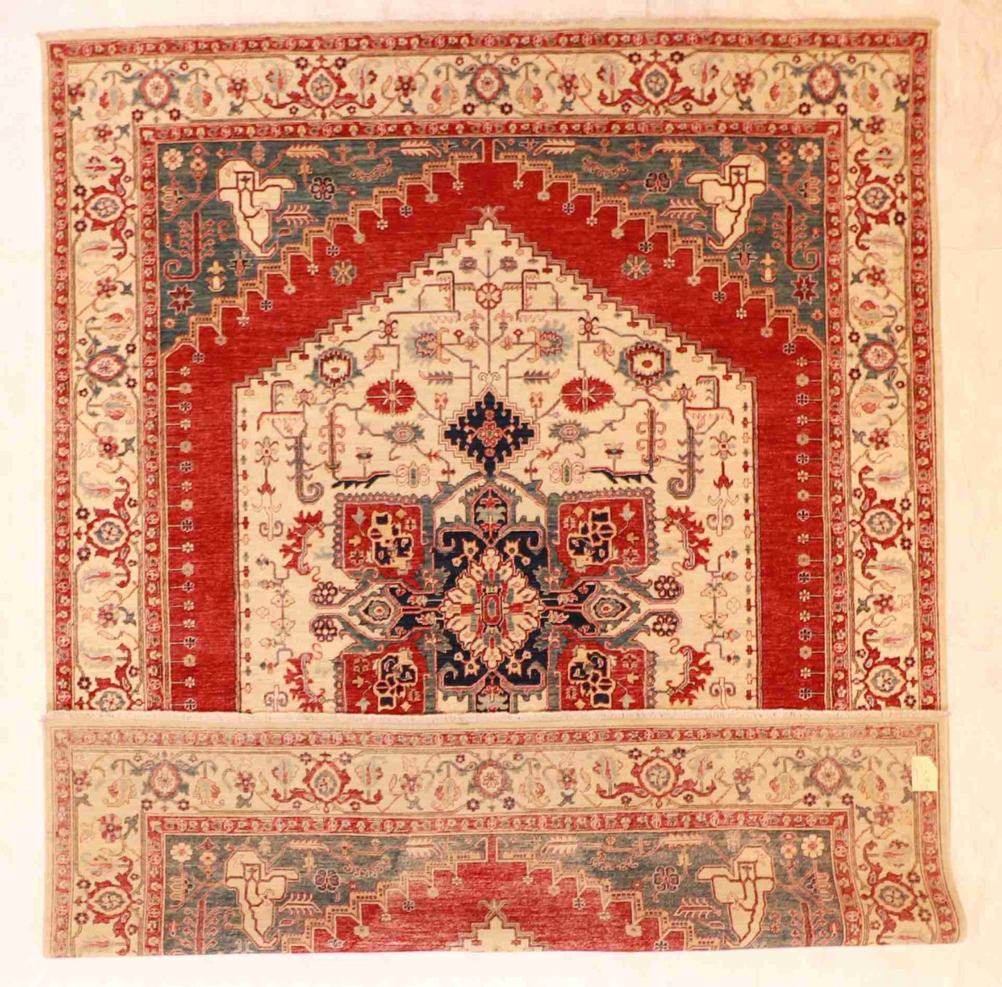 W 9 - L 11.9 - Traditional Wool Bakshiesh Rectangle - Hand Woven Rug - 63161