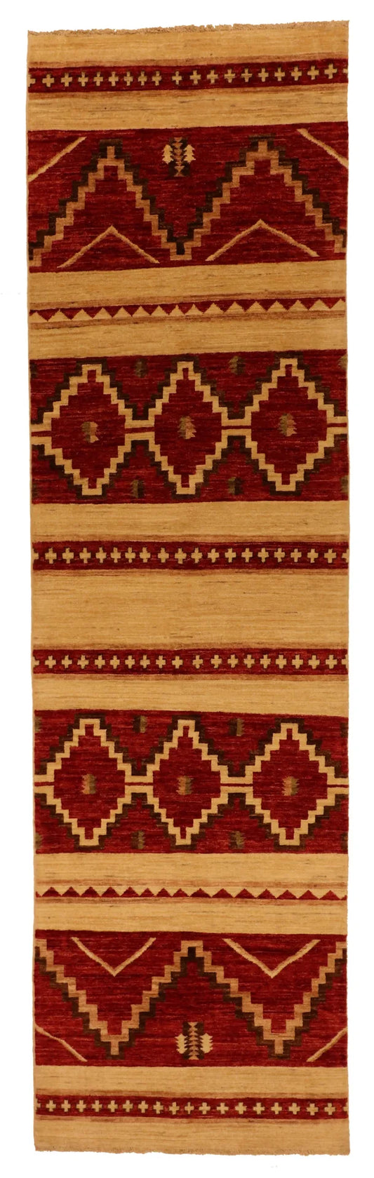 2.8 x 9.8 - Mountain Modern Fine/Wool All Over Rectangle - Finest Hand-Knotted Quality Wool — 63179