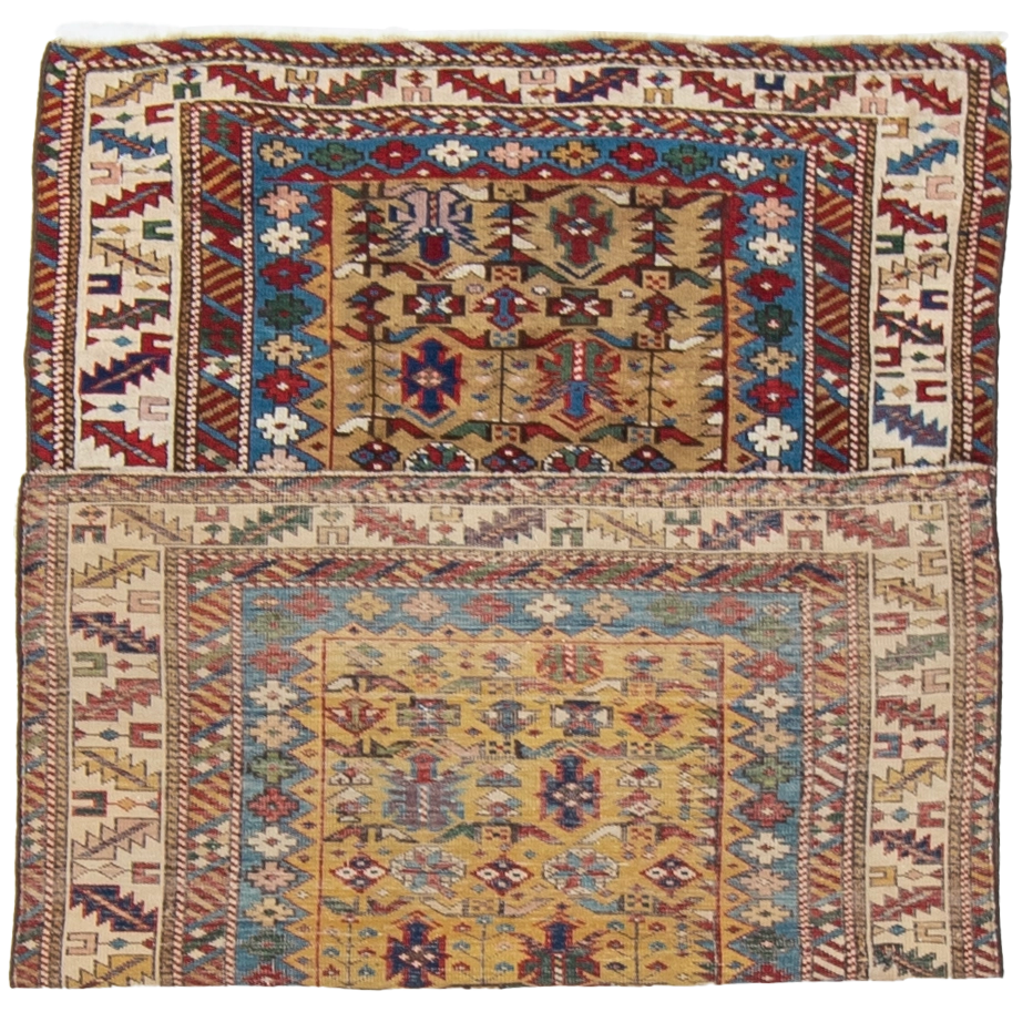 W 3.2 L 4.10 Zaikhur Antique 100% Wool Hand-Woven All-Over Design - 63208