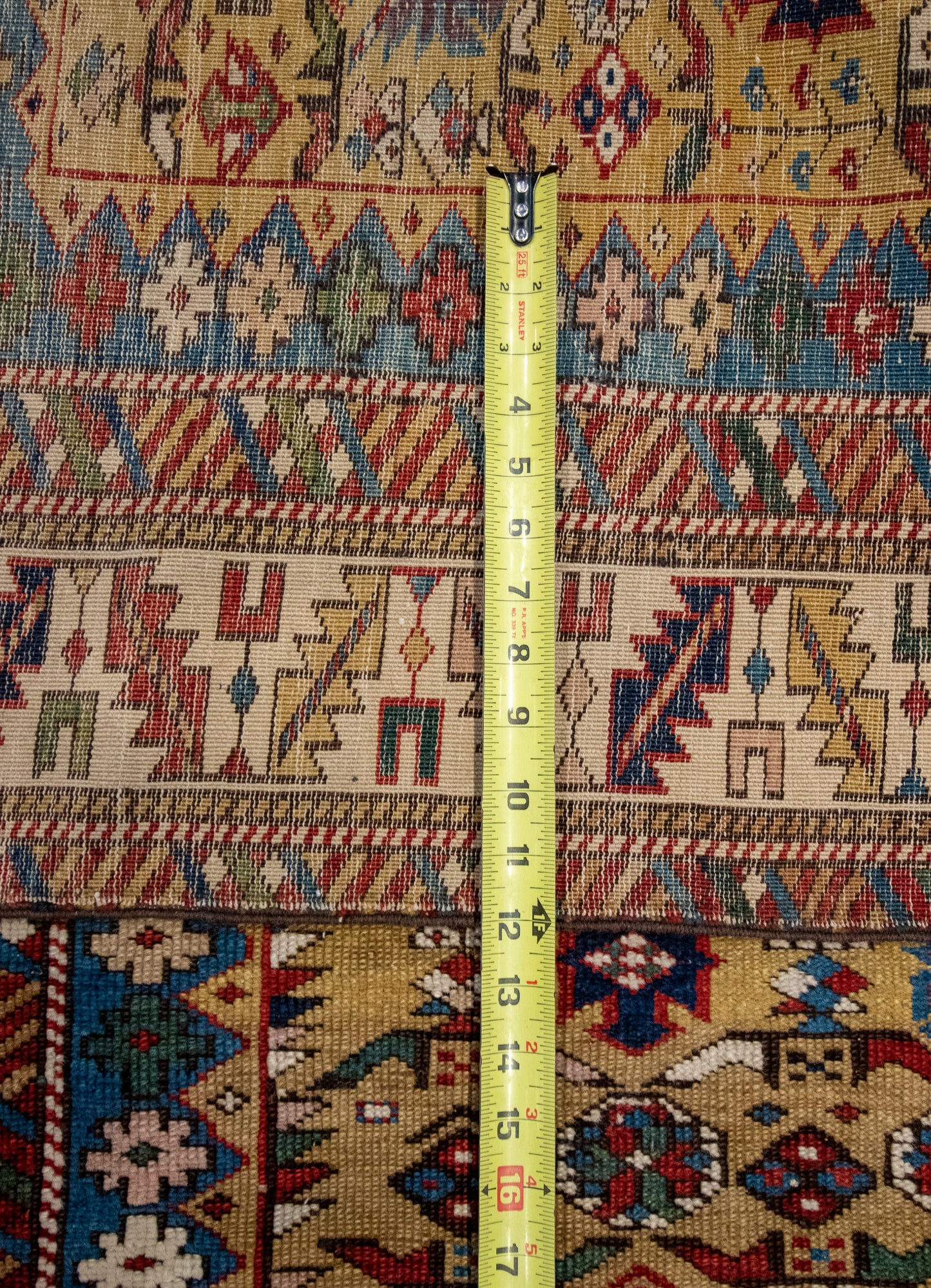 W 3.2 L 4.10 Zaikhur Antique 100% Wool Hand-Woven All-Over Design - 63208