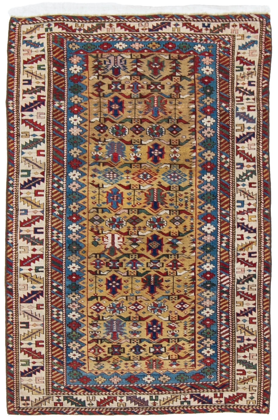 W 3.2 L 4.10 Zaikhur Antique 100% Wool Hand-Woven All-Over Design - 63208