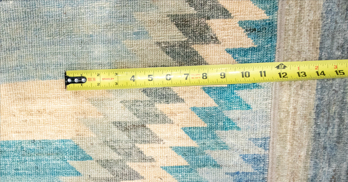 W 6.1 L 8.10 Mountain Modern 100% Wool Hand-Woven Geometric Design - 63228