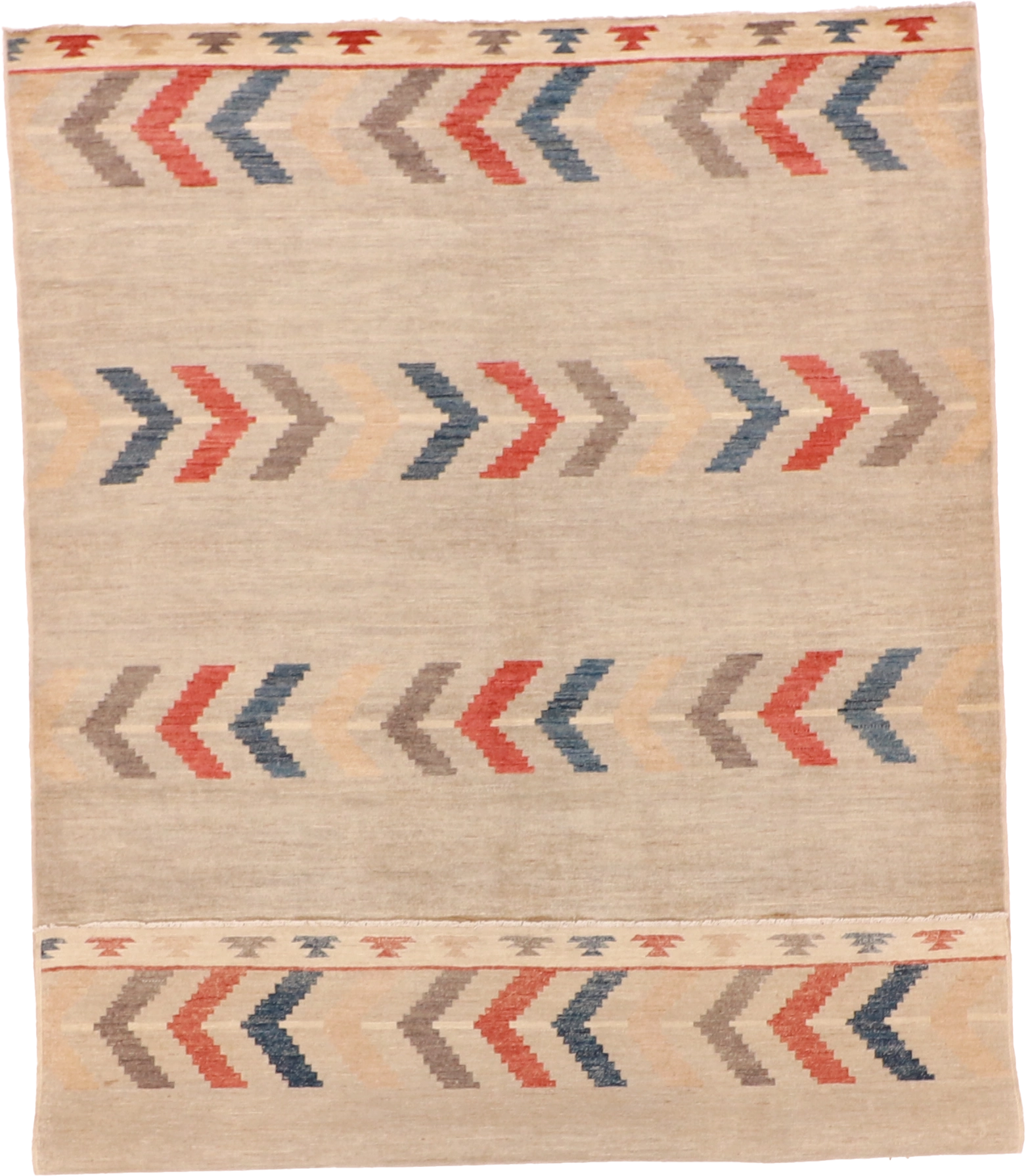 W 6.3 L 9.1 Mountain Modern 100% Wool Handmade Geometric Design - 63244