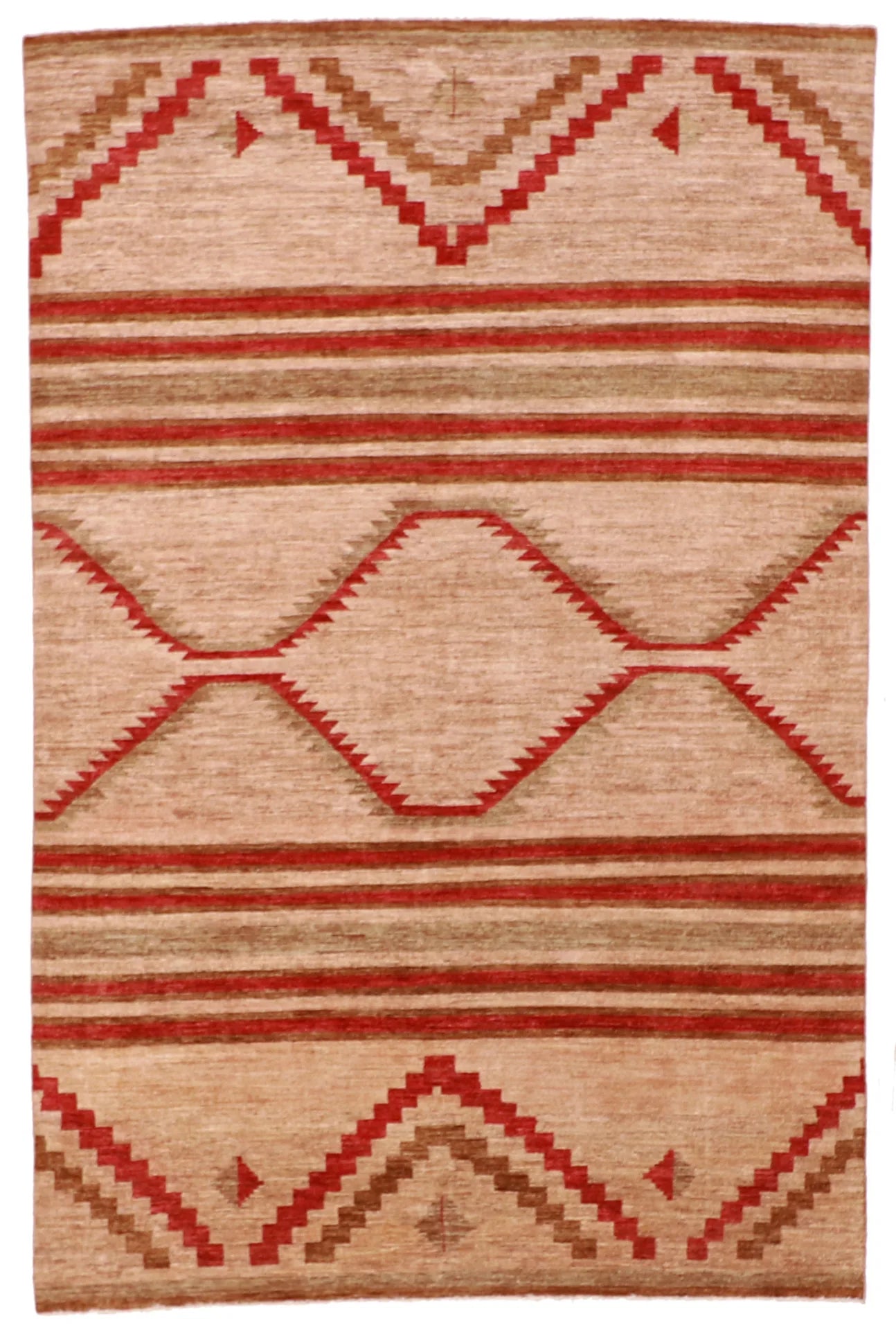 5.11 x 8.11 - Mountain Modern Wool Western Rectangle - Finest Hand-Knotted Quality Wool — 63273