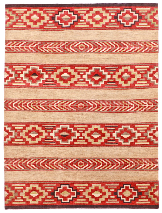 W 9 - L 11.11 - Mountain Modern Wool Western Rectangle - Hand Woven Rug - 63277