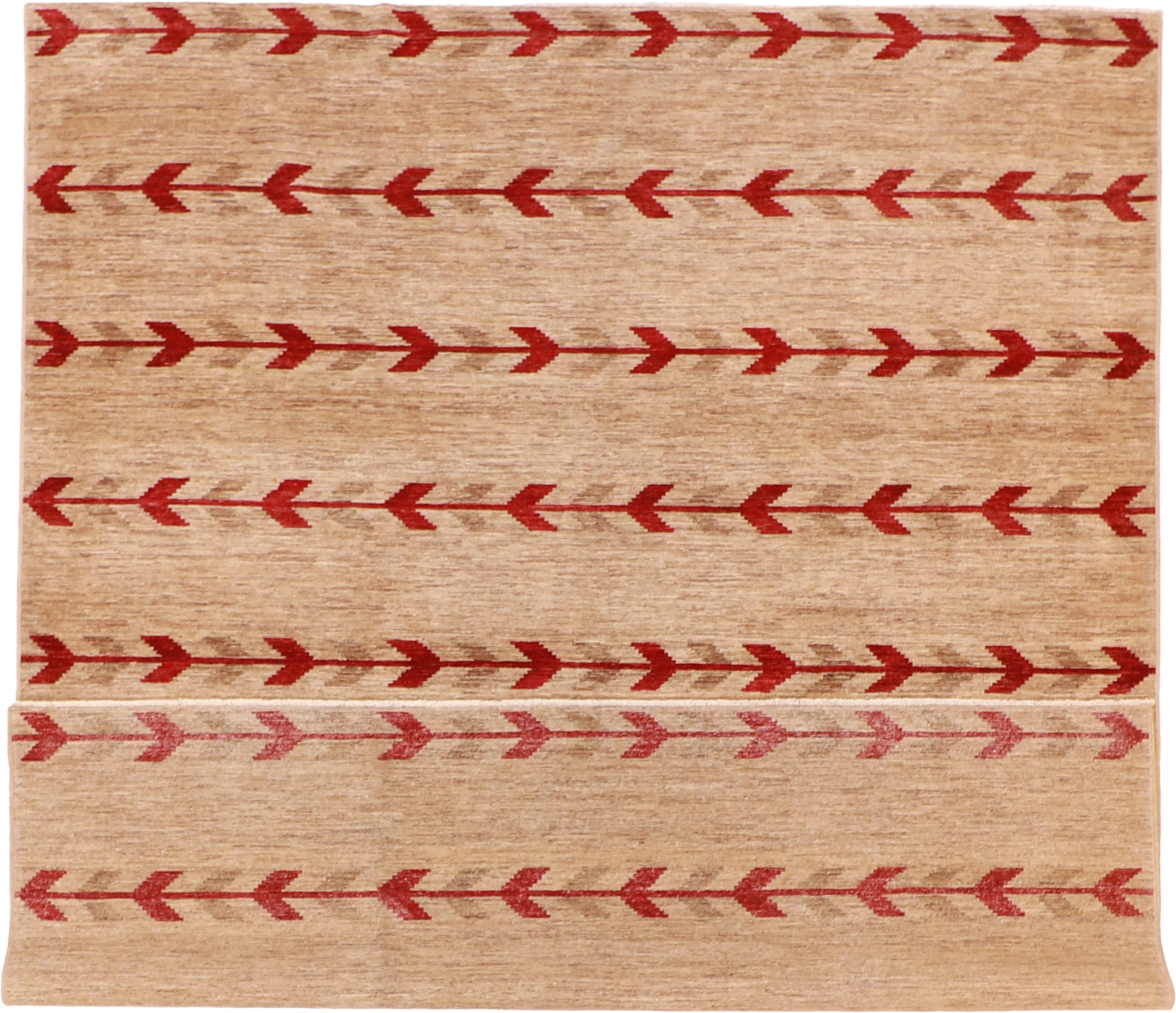 W 8.2 L 9.9 Mountain Modern 100% Wool Hand-Woven All-Over Design - 63279