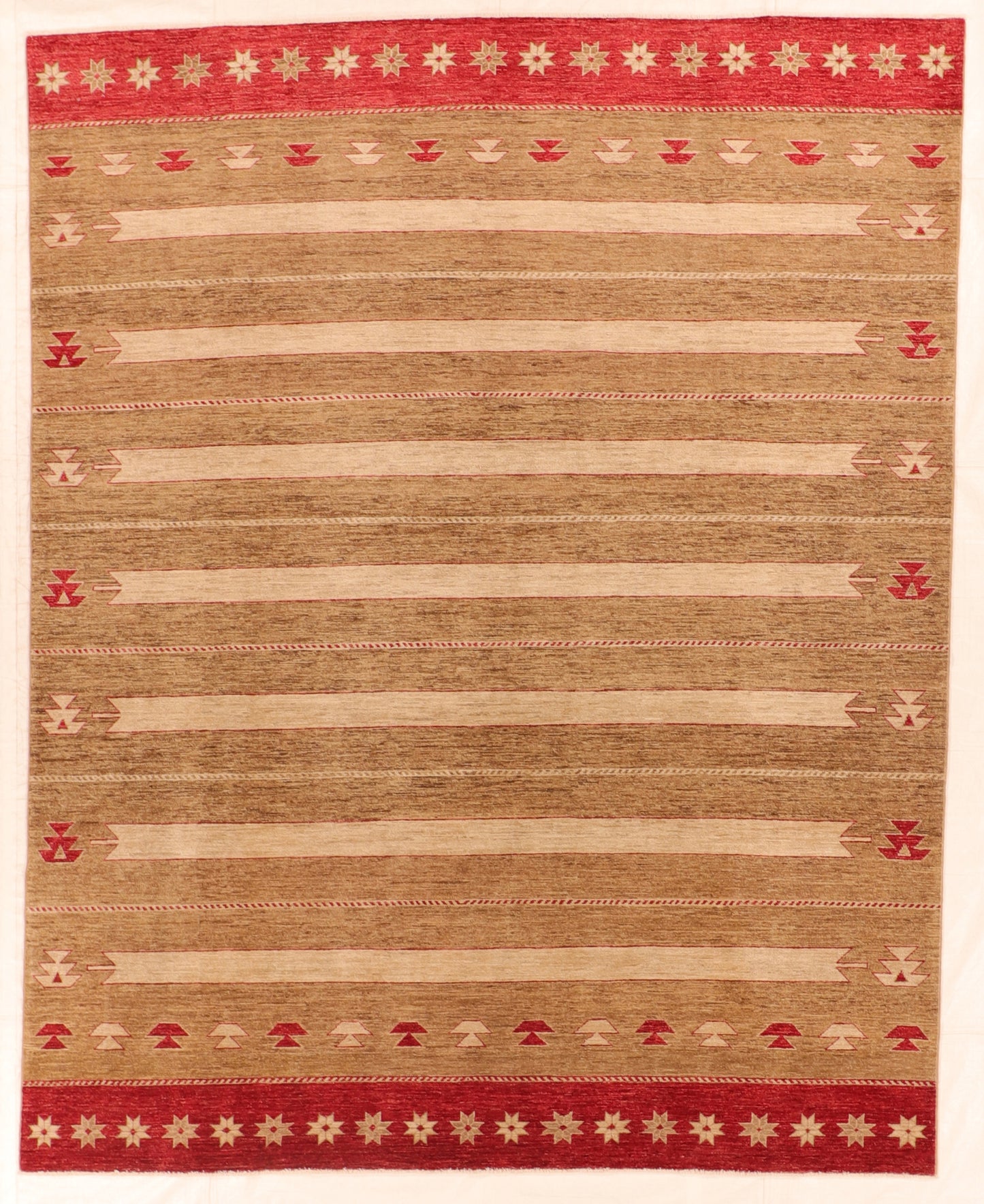 W 8.2 L 10.1 Mountain Modern 100% Wool Hand-Knotted Pile Rug - 63280