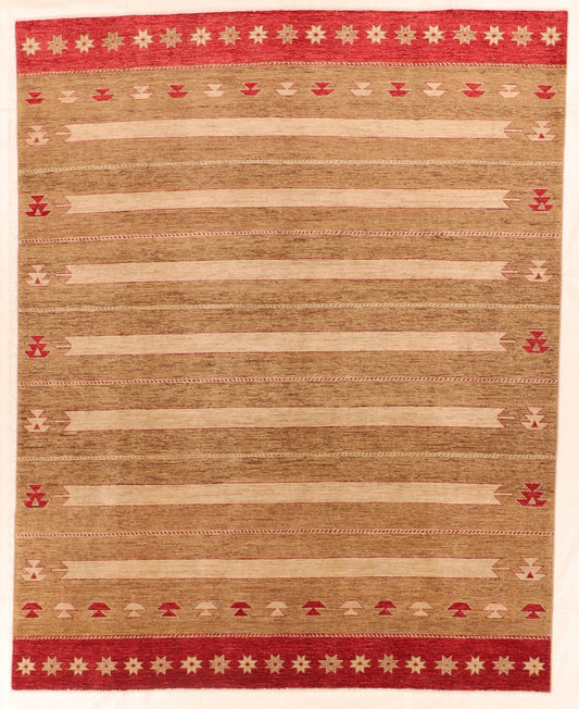 W 8.2 L 10.1 Mountain Modern 100% Wool Hand-Knotted Pile Rug - 63280