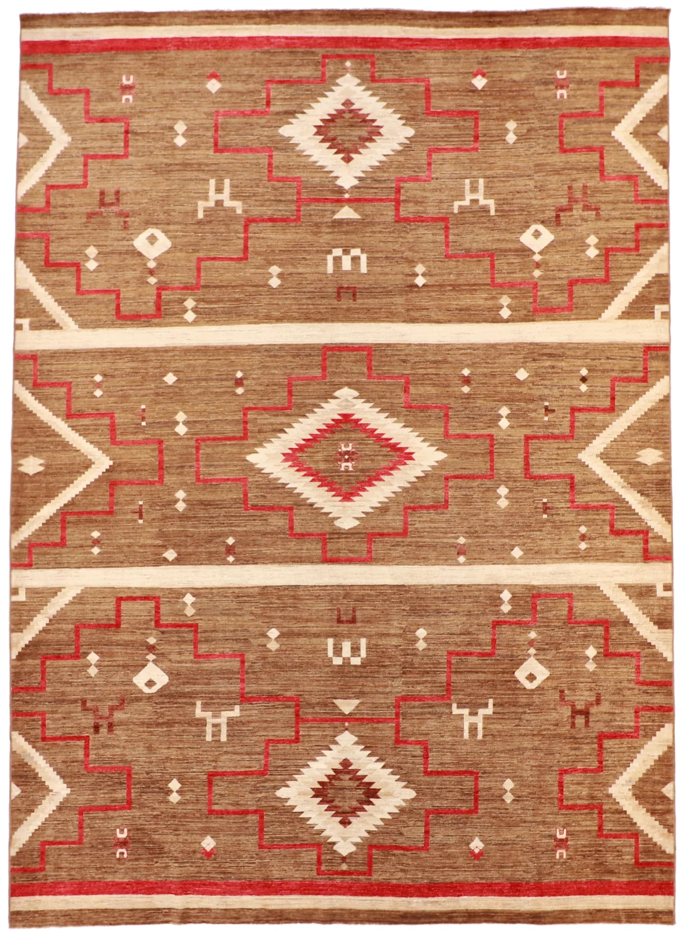 10 x 14 - Mountain Modern Wool Western Rectangle - Finest Hand-Knotted Quality Wool — 63287