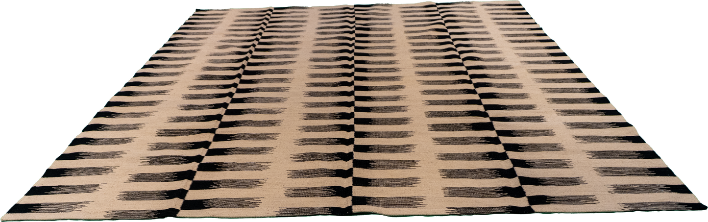 W 8.4 L 9.5 Kilim 100% Wool Hand-Woven Geometric Design - 63329