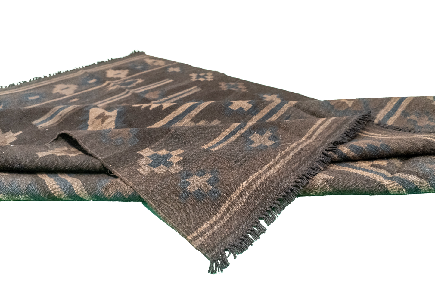 W 5 L 6.8 Kilim 100% Wool Hand-Woven Geometric Design - 63339