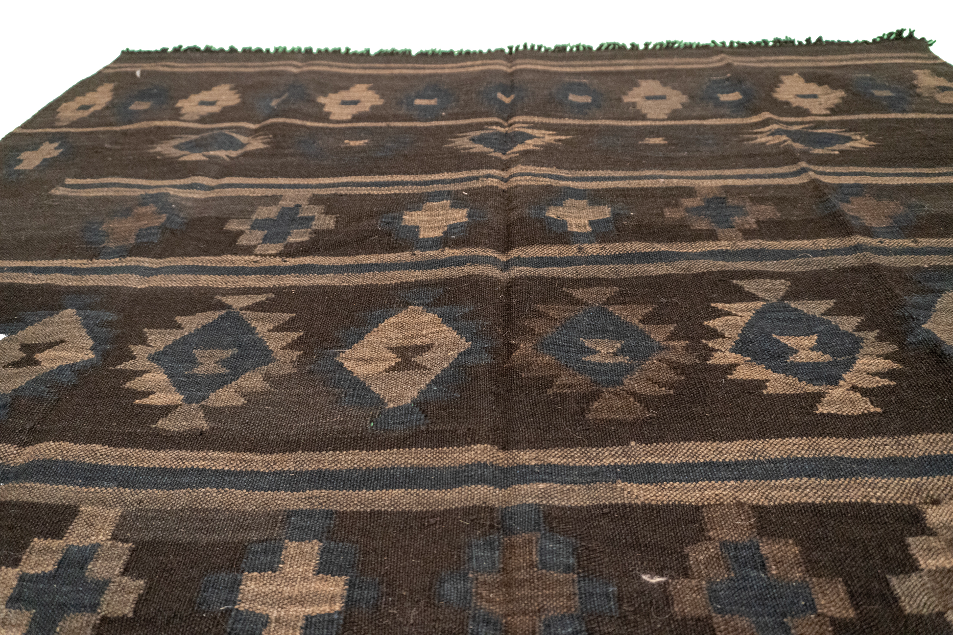 W 5 L 6.8 Kilim 100% Wool Hand-Woven Geometric Design - 63339