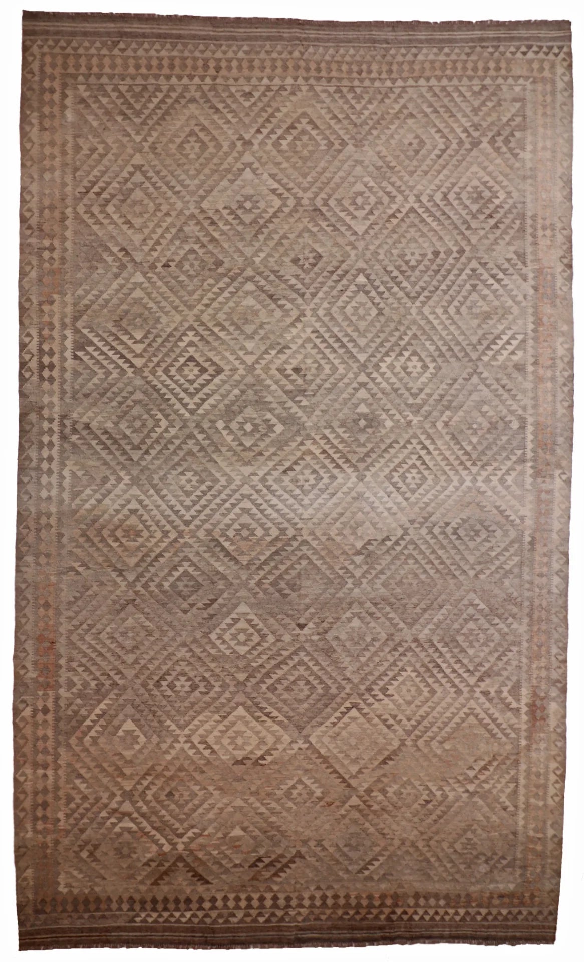 10 x 16.6 - Kilim Fine/Wool Geometric Rectangle - Finest Hand-Knotted Quality Wool — 63348