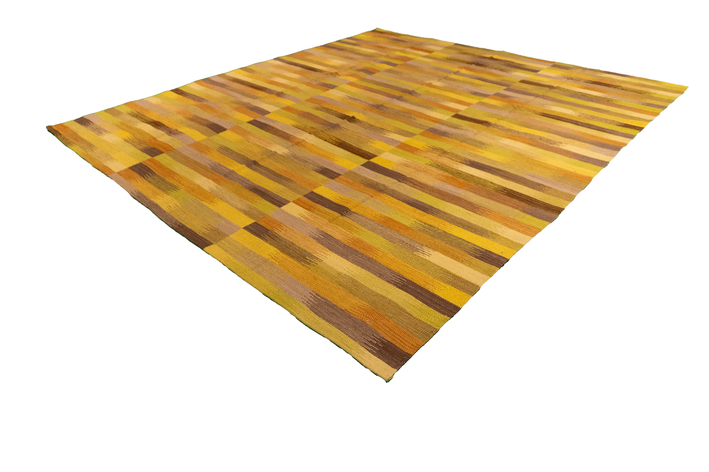 W 8.6 L 9.7 Kilim 100% Wool Hand-Woven Geometric Design - 63397