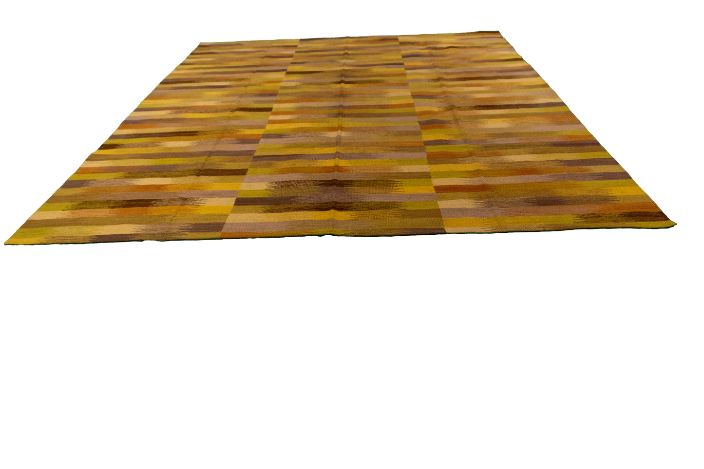 W 8.6 L 9.7 Kilim 100% Wool Hand-Woven Geometric Design - 63397